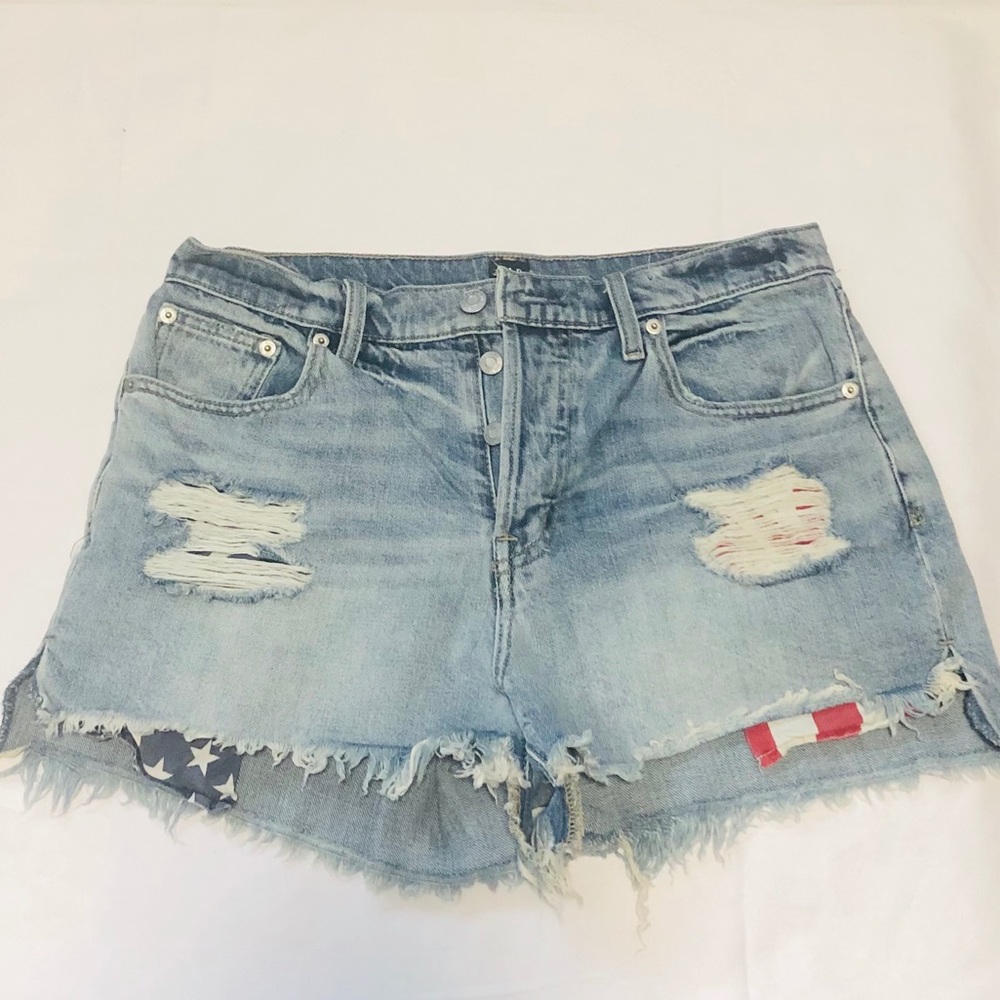 Cut off denim shorts
